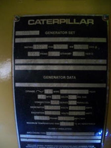 820 KW 1800RPM 480V Caterpillar SR-4