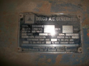 500 KW 4160V 1800RPM Delco