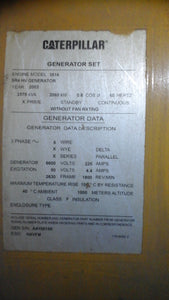 2060 KW 1800RPM 6600V Caterpillar