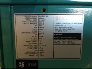 2080 KW 480V 1800RPM Stamford